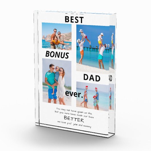 Beste Bonus Vader Ooit Stepdad 4 Foto Vaderdag (Rechts)
