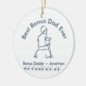 Beste Bonus Vader Ooit, Vader die zoon vasthoudt 1 Keramisch Ornament (Links)