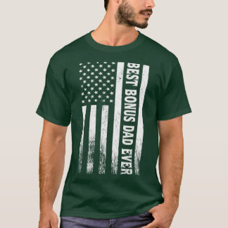 Beste Bonus Vader Ooit Vintage Amerikaanse Vlag Va T-shirt