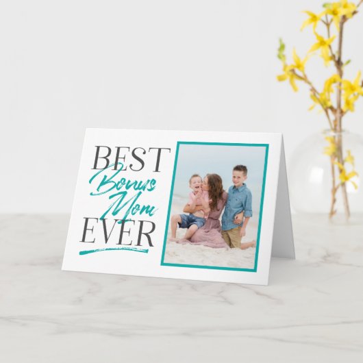 Beste Bonusmoeder Ooit Stiefmoeder Moederdag Kaart (Gele Bloem)