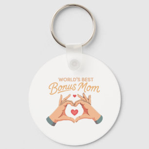 Beste Bonusmoeder Stiefmoeder ter Wereld   Hart Ha Sleutelhanger