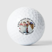 Beste BONUSPAPA door Par Gepersonaliseerde Foto Golfballen (Voorkant)