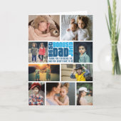 Beste bonuspapa ooit foto collage Vaderdag   Kaart (Voorkant)