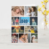 Beste bonuspapa ooit foto collage Vaderdag   Kaart (Gele Bloem)