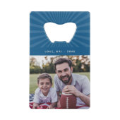 Beste bonusvader ooit | Aangepaste foto Creditkaart Flessenopener (Achterkant)