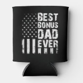 Beste bonusvader ooit Amerikaanse vlag Blikjeskoeler (Voorkant)