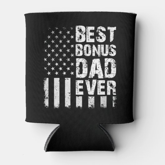 Beste bonusvader ooit Amerikaanse vlag Blikjeskoeler (Voorkant)