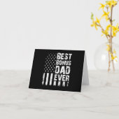 Beste bonusvader ooit Amerikaanse vlag Kaart (Gele Bloem)