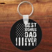 Beste bonusvader ooit Amerikaanse vlag Sleutelhanger (Voorkant)