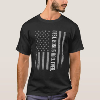 Beste bonusvader ooit Amerikaanse vlag voor vaders T-shirt