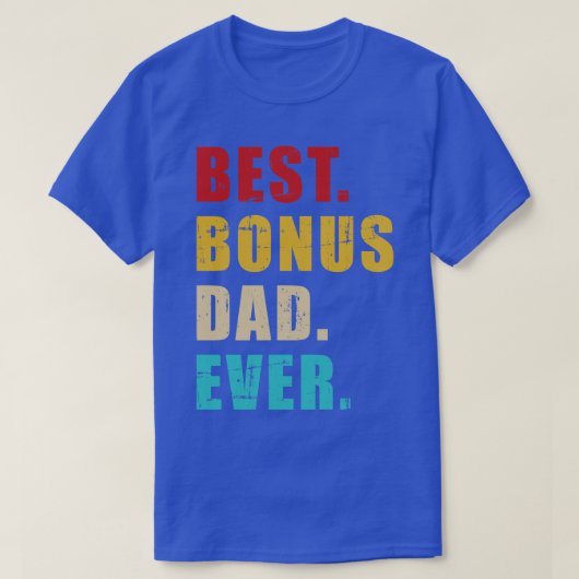 Beste bonusvader ooit retro t-shirt (Design voorkant)
