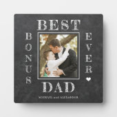 Beste bonusvader ooit stepdad Vaderdag foto Fotoplaat (Voorkant)