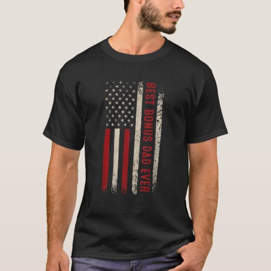 Beste bonusvader ooit voor Stepdad American F T-shirt (Voorkant)