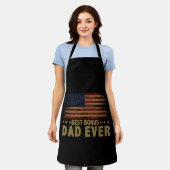 Beste bonusvader ooit voor Stepdad American Flag Schort (Gedragen)