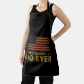 Beste bonusvader ooit voor Stepdad American Flag Schort (Insitu)