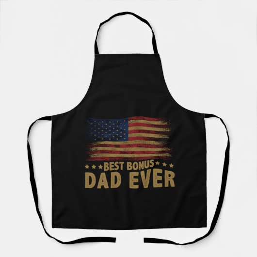 Beste bonusvader ooit voor Stepdad American Flag Schort (Voorkant)