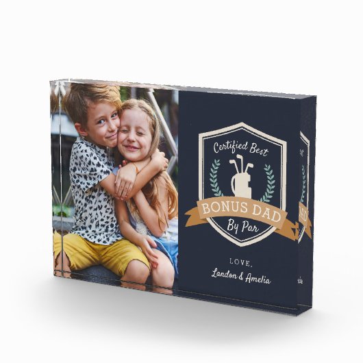 Beste bonusvader op papier | Golf Stepdad Fotoblokken (Rechts)