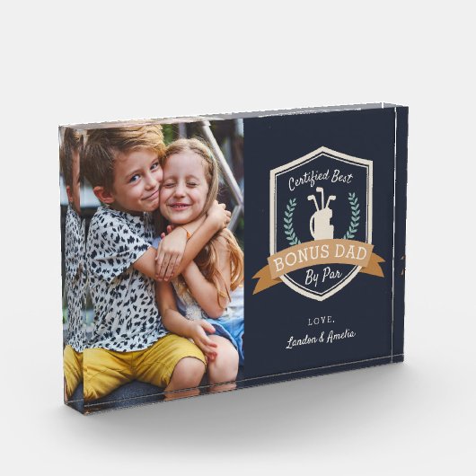 Beste bonusvader op papier | Golf Stepdad Fotoblokken (Links)