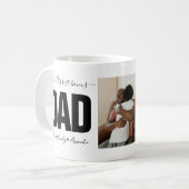 Beste bonusvader ter wereld Fotocollage Koffiemok (Voorkant links)