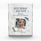 Beste bonusvader vaders dag Aangepaste Stepdad Fotoblokken (Voorkant)
