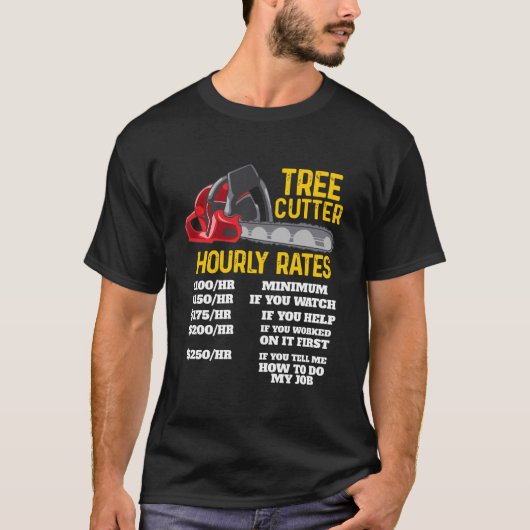 Beste Boomsnijder Uur Tarieven Houtsnijder T-shirt (Voorkant)