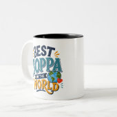 Beste Boppa ter Wereld Foto Mok (Voorkant links)