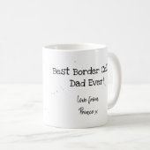 Beste Border Collie Pap ooit gepersonaliseerd Shee Koffiemok (Voorkant rechts)