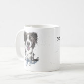 Beste Border Collie Pap ooit gepersonaliseerd Shee Koffiemok (Voorkant links)