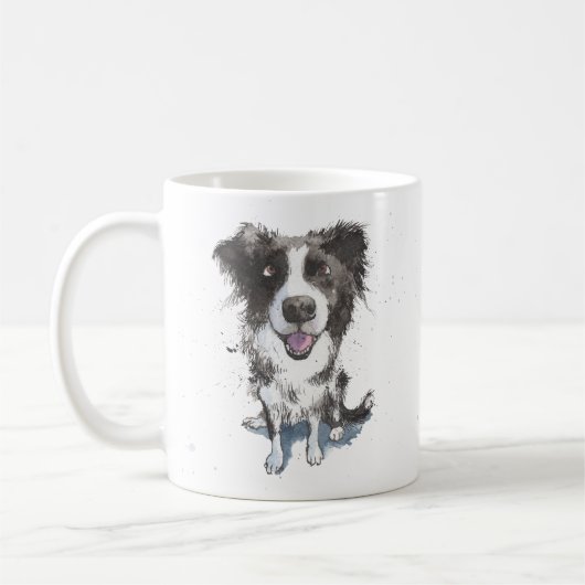 Beste Border Collie Pap ooit gepersonaliseerd Shee Koffiemok (Links)