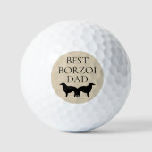 Beste Borzoi Vader Golfballen (Voorkant)