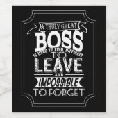 Beste Boss Appreciation Gift Wijn label verlaten Etiket (Enkel label)