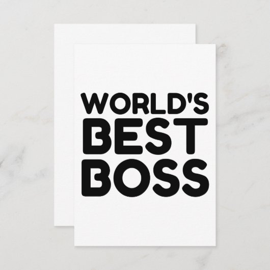 BESTE BOSS BEDANKKAART (Voorkant / Achterkant)