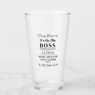 Beste Boss citaat verlaten gift Glass Cup Glas