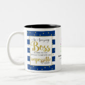 beste BOSS - DANK JE BOSS Tweekleurige Koffiemok (Links)