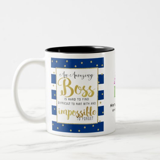 beste BOSS - DANK JE BOSS Tweekleurige Koffiemok (Links)