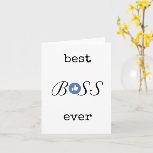 Beste Boss Ever Appreciation Kaart Eenvoudig (Gele Bloem)