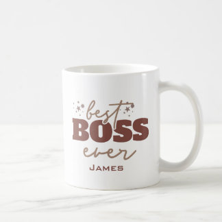 Beste boss Ever Persoonlijke bruine brieven Koffiemok