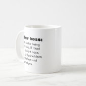 Beste Boss humor grappige koffie-Mok Koffiemok (Voorkant links)