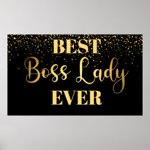Beste Boss Lady ooit Goud en vet Poster