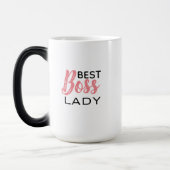 Beste Boss Lady Typografie Kleur Veranderen Magische Mok (Links)