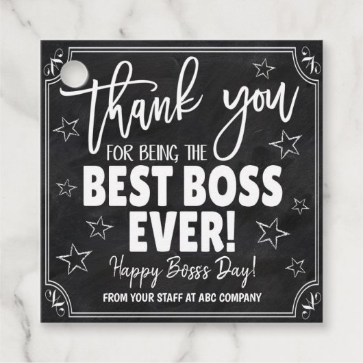 Beste boss ooit Dank je cadeau Label (Voorkant)
