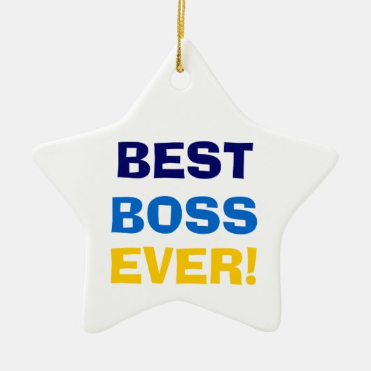 BESTE BOSS OOIT! KERAMISCH ORNAMENT (Voorkant)