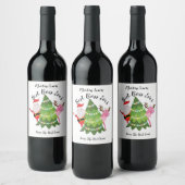 Beste Boss ooit kerst wijn label gepersonaliseerd Etiket (Flessen)