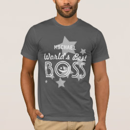 Beste BOSS van de wereld met sterren en de Naam va T-shirt
