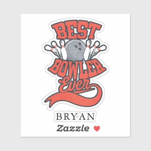 Beste Bowler Ooit Persoonlijke Bowling Sticker (Vel)