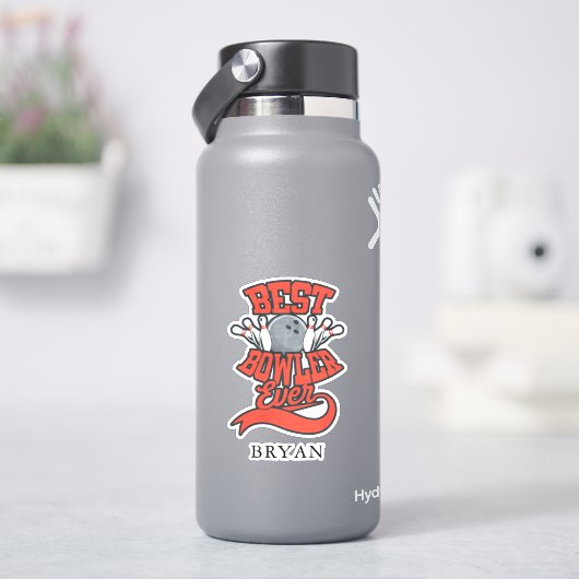Beste Bowler Ooit Persoonlijke Bowling Sticker (HydroFlask)