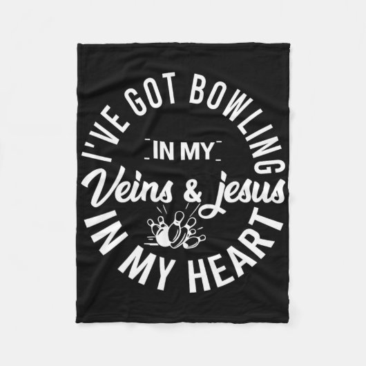 Beste bowling ontwerp voor mannen vrouwen Jesus Ch Fleece Deken (Voorkant)