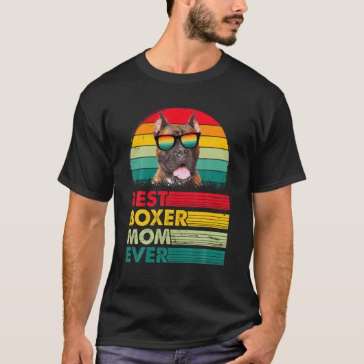 beste Boxer Mam Oog Moederdag T-shirt (Voorkant)
