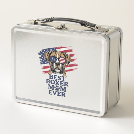 Beste Boxer Moeder Ooit Patriottisch Hond Shirt On (Voorkant)