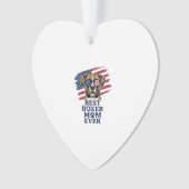Beste Boxer Moeder Ooit Patriottisch Hond Shirt On Ornament (voorkant)